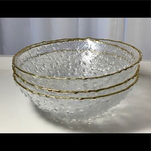 Artistic Accents Raindrops serving bowl set of 3